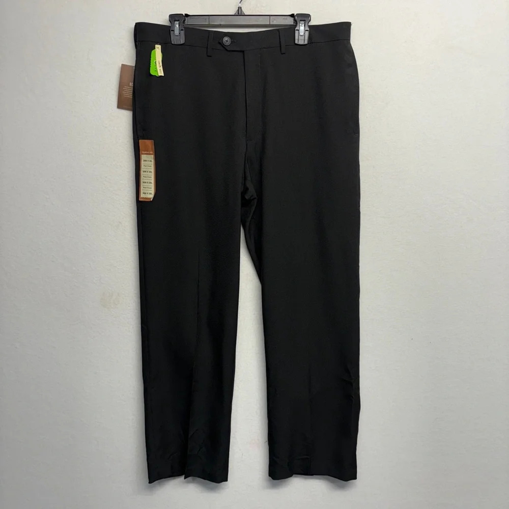 NWT Haggar Eclo Stria Classic‎ Fit Comfort Fit 36x30 Black